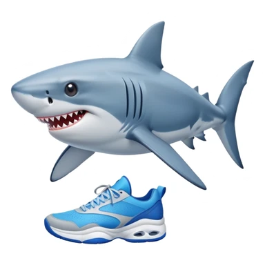 A Shark with bule tennis  sticker