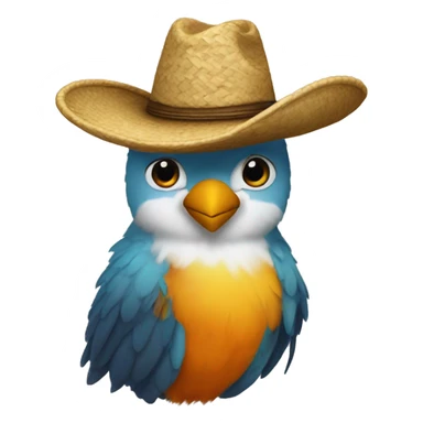 Pájaro con sobrero sticker