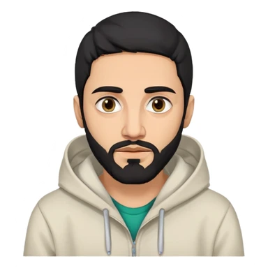Marocan drugs dealer man with a hoody and drugs and black hair and beard  sticker