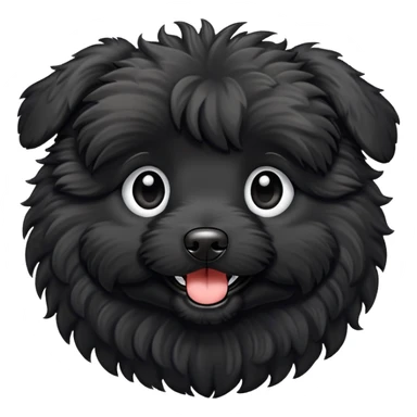 Black doodle dog sticker