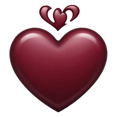 Dark maroon heart sticker