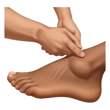 foot stroking man’s head sticker