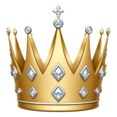 silver crown made of diamonds sticker