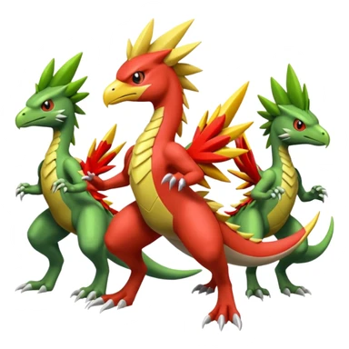Blaziken-Sceptile-Inteleon-fusion sticker