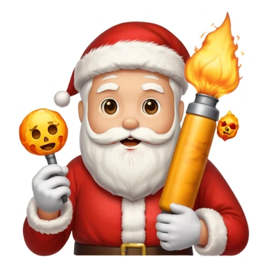 Santa with a nuke sticker