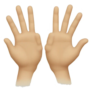 2 hands in the shape of "AN" sticker