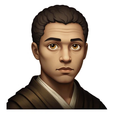 Cinematic Realistic Rembrandt Portrait Emoji, depicted as a master painter with deep reflective eyes and dramatic chiaroscuro, rendered with intricate textures and moody historic lighting that captures his timeless artistry. sticker