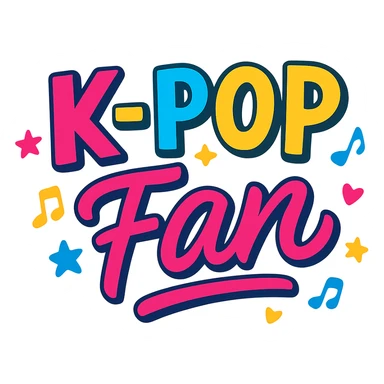 kpop fan banner sticker
