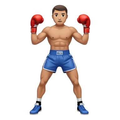 guy workout boxing full body sticker