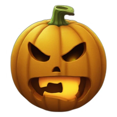 spooky pumpkin tennis ball sticker