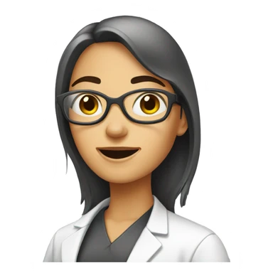 Woman laboratory  sticker