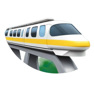 Disney world iconic vintage monorail white with yellow line sticker