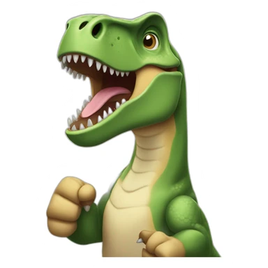 tyrannosaurus rex thumbs up sticker