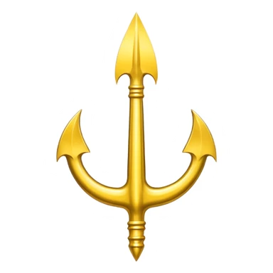 trident en jaune comme ça 🔱 sticker