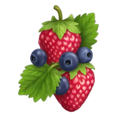 fraise framboise myrtille sticker