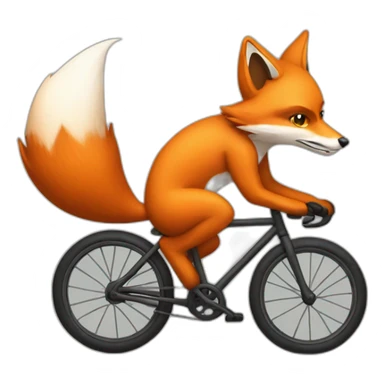 fox on the bike sticker