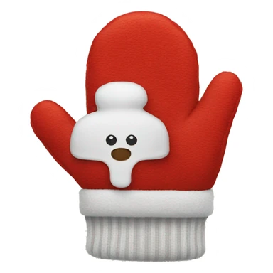Red mittens sticker