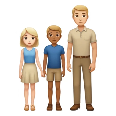 Short woman next to tall man sticker