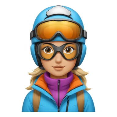 Female snowboarder sticker