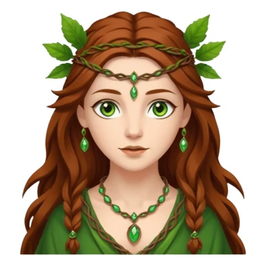 Leaf-necklace druid queen sticker