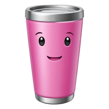 Pink tumbler cup sticker