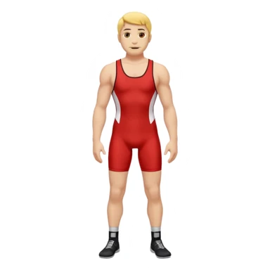 red wrestling singlet sticker