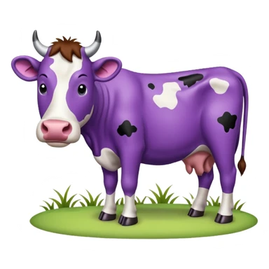 purple cow sticker