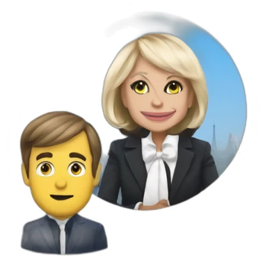 Macron sur brigitte macron sticker