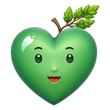 Quiero un corazón color verde pino sticker