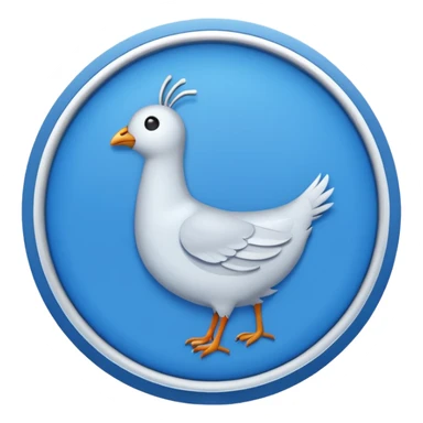 Emoji used in social media apps for verification white tick in blue design sticker