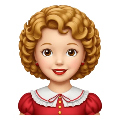 Shirley temple with a face sticker