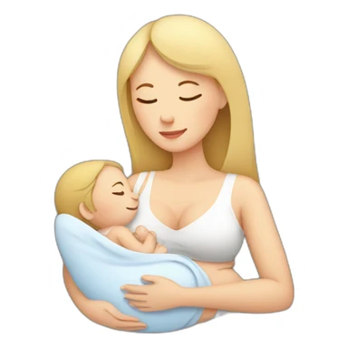 White woman breastfeeding her baby sticker