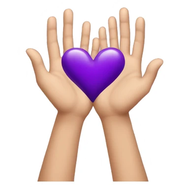 Purple Heart Hands sticker