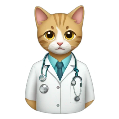 doctor kitten sticker