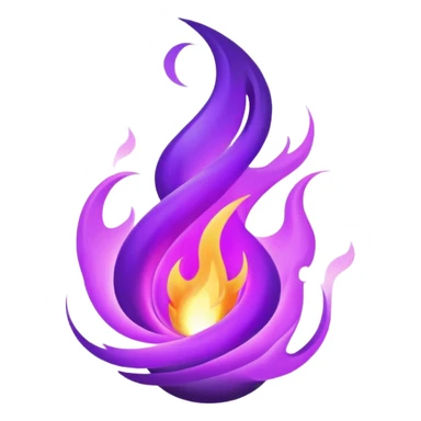 purple flame sticker