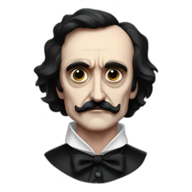 Edgar Allan Poe black metal sticker