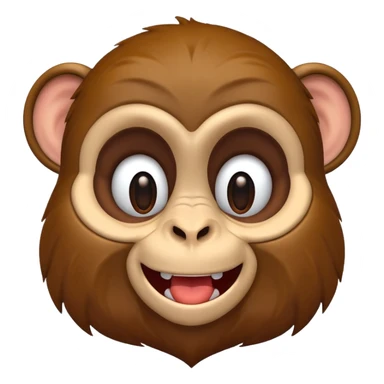 Monkey smirking sticker