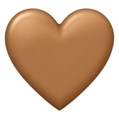 light brown heart emoji with no face just plain light brown heart emoji sticker