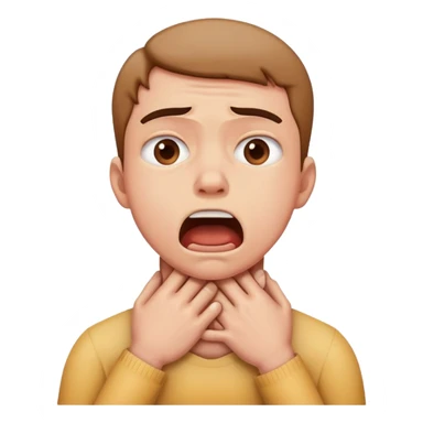 arms around throat choking themself sticker