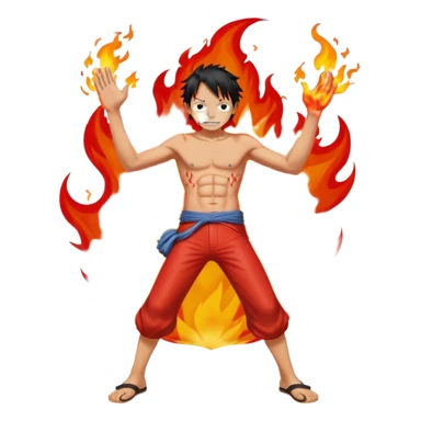 Ace from one piece fire sticker