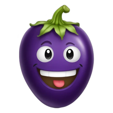 Smiling eggplant  sticker