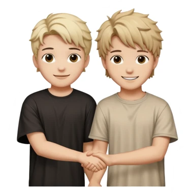 Greek god holding hands with Felix from Stray Kids sticker