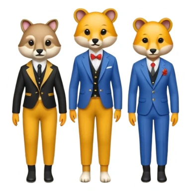 animal défilé de mode sticker