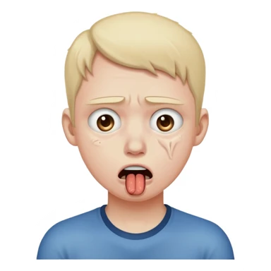 Twitching eye and choking itself sticker