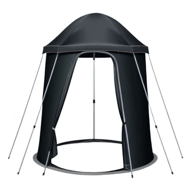 Tall Oval Narrow Pop up standing tent black  sticker