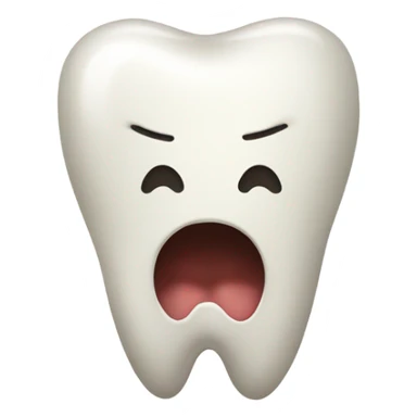 a tooth smiling sticker