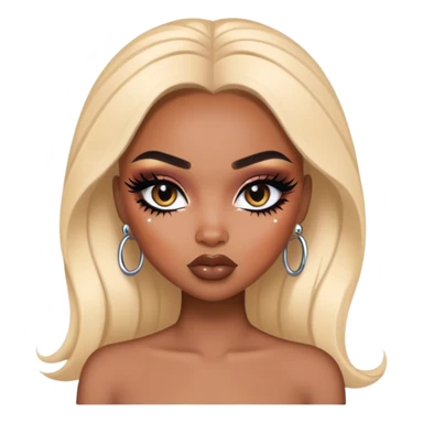 african, pretty makeup, pretty bratz baddie, black eyeliner sticker