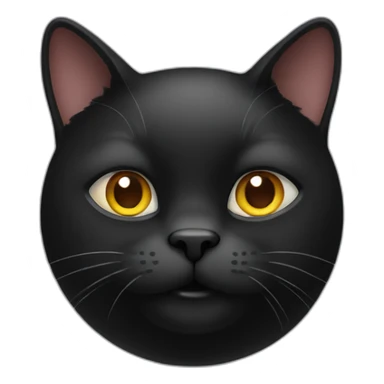 black fat cat sticker