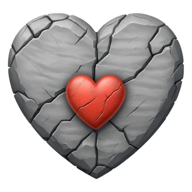 Stone heart sticker