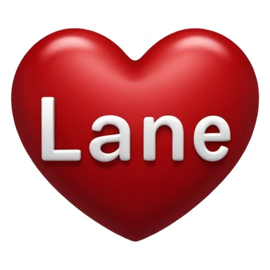dark red heart with Lane in the middle sticker